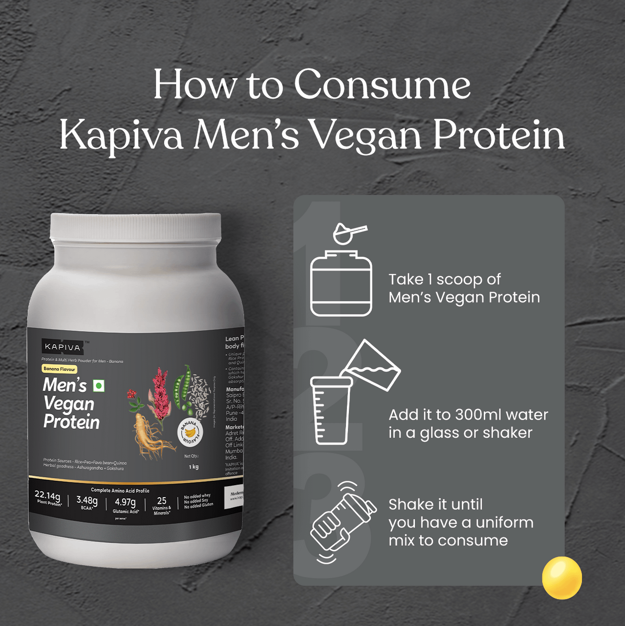 how to consume kapiva mens vegan protein
